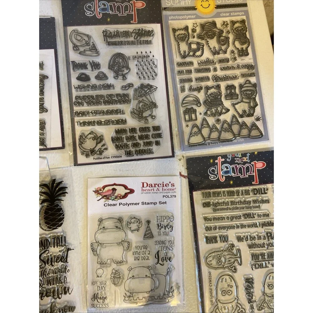 HUGE Mixed Lot of Clear Stamps For Crafting ANIMALS NATURE ETC